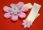 Felted flower clips
