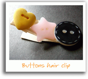 Buttons-hair-clip